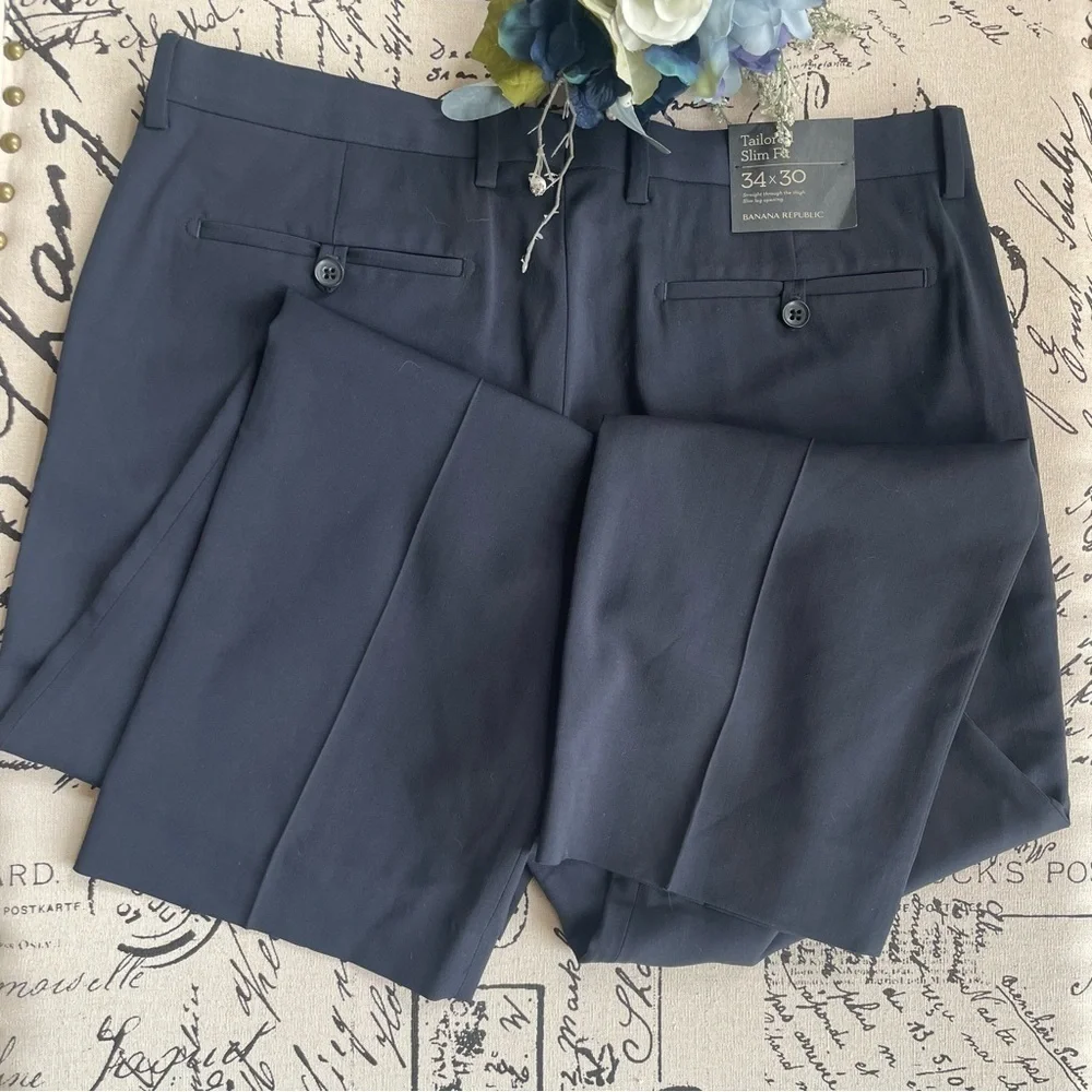 NWT Banana Republic Lanificio F.allí Cerruti Wool Suit Pants Tailored Fit 34x30